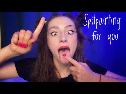 ASMR Spit Painting on your Face / Wet sounds asmr