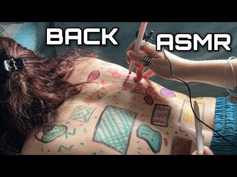 Asmr | Drawing On My Friend’s Back + Body Massage, Scratches, Tracing, Guess the Word 🎨