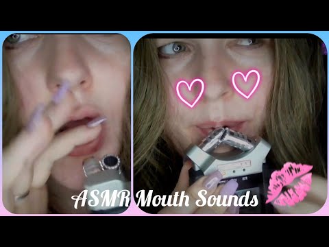 《ASMR》 Sensitive Close Up Mouth Sounds, Breathing, Tapping, Tingly.