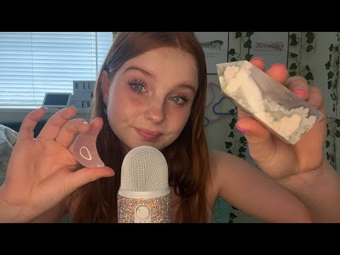ASMR crystal mystery unboxing | clicky whispers, tapping ♡