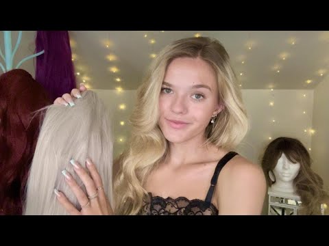 ASMR Wig Boutique Roleplay 💁🏼‍♀️🪞💜 (hair play + over explaining)