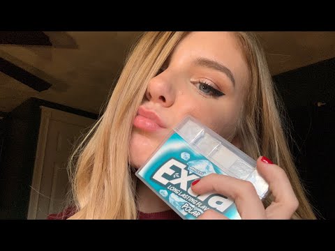 ASMR INTENSE GUM CHEWING AND BUBBLE BLOWING