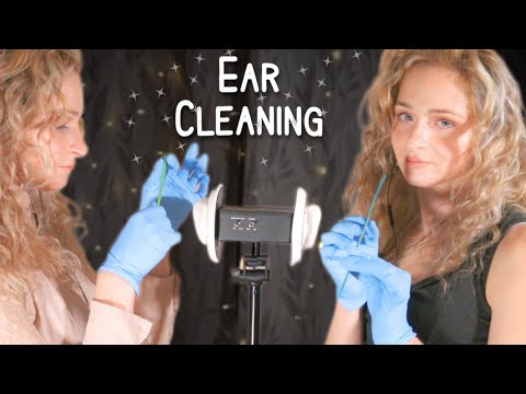 [ASMR] Twin DEEP Ear Cleaning - Tingly Roleplay (LATEX GLOVES, WHISPERING,BRUSHING)