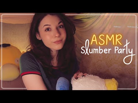 ASMR Friend Invites You To Her Weird Slumber Party 🎂(tapping, ear to ear sounds, personal attention)