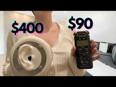 ASMR $400 Mic vs $90 Mic | Mouth Sounds & Ear Cleaning Trigger Test (3Dio & Tascam)