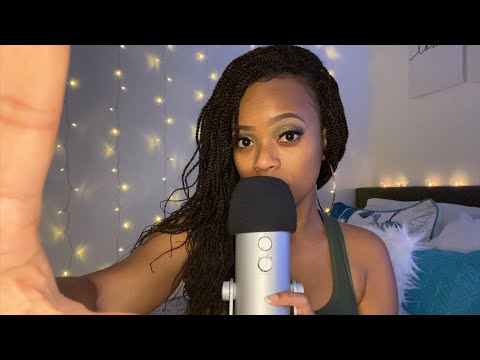 💚 ASMR 💚 Inaudible Whispering w/ Mouth Sounds | Hand Sounds | Face Touching | Lens Tapping