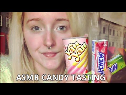 ASMR Eating Asian Candy & Gum : Ear-to-Ear Chewing, Crinkling, Mouth Sounds - Soft Spoken