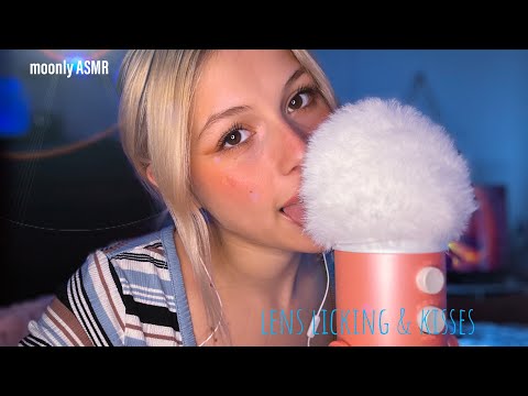 ASMR-lens licking & kisses😋(mouthsounds,breathy,clicky…)