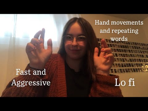 Fast and Aggressive Unpredictable Hand Movements and Repeating Words (lofi)