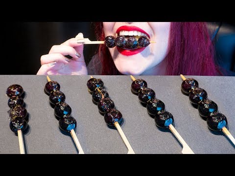 ASMR: Super Crispy Candied Blueberries | Blueberry Tanghulu 🍇 ~ Relaxing Eating [No Talking|V] 😻