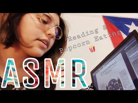 ASMR Reading for Class|Some Popcorn Eating|Soft Spoken|Lo-Fi
