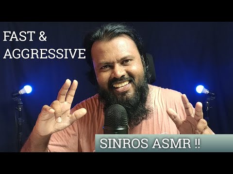 ASMR Fast & Aggressive Mouth Sounds, Hand Sounds, Whispering & Fabric Scratching