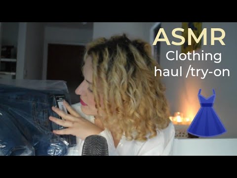 Asmr 🤤 clothing haul / try on 👗 Soft spoken, crinkles
