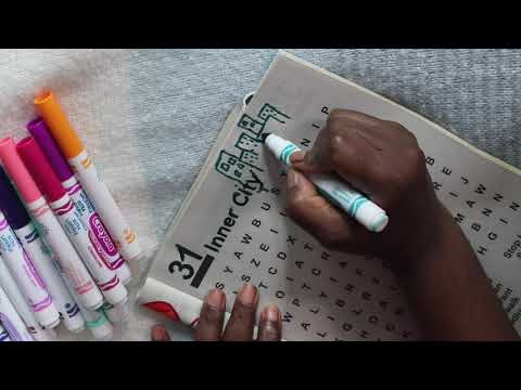 Word Search ASMR Thick Markers | Inner City