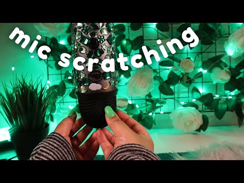 ASMR Mic Scratching without Cover with Short Nails with a bit of Nail Tapping  - No Talking