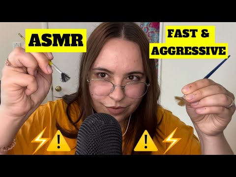 SUPER FAST & AGGRESSIVE MIC BRUSHING 1 HOUR NO TALKING LOOPED