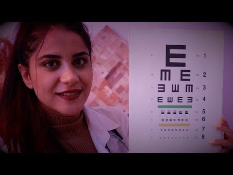 ASMR Eye Exam 👓 طبيبة العيون رح تساعدك تنام بعمق اي اس ام ار
