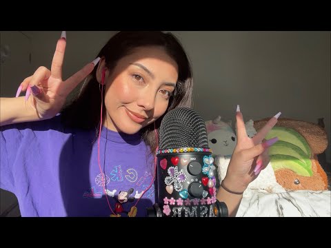 ASMR Get ready with me 💜 ~makeup triggers + nail application ft celery stick crunching~ | Whispered