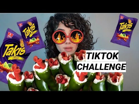 ASMR: TIKTOK Challenge 🔥🥵 Jalapeño with Takis & Cream cheese.