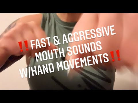 ⚡️ASMR Fast & Aggressive // Mouth Sounds with Hand Movements // Visual Triggers For Sleep