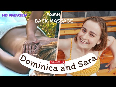 ASMR massage therapy video- asmr massage back female Dominika and Sara