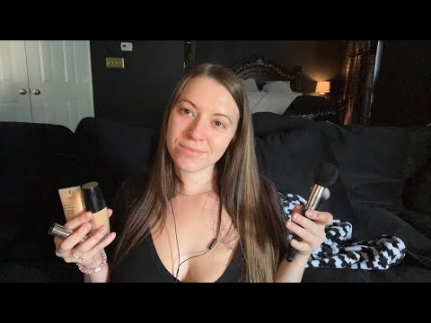 ASMR Contouring Your Makeup (soft spoken with real brushing sounds)