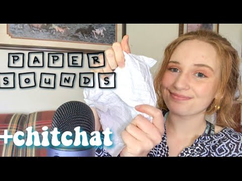 paper sounds (cutting, crinkling, drawing)+chitchat with me! ASMR