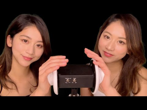 【ASMR】Twin Ear Massage without lotion👂耳のマッサージ（ローションなし）【音フェチ】