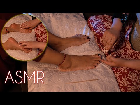 🦶🏼 Incredibly Relaxing ASMR Foot Massage and Sole Tracing