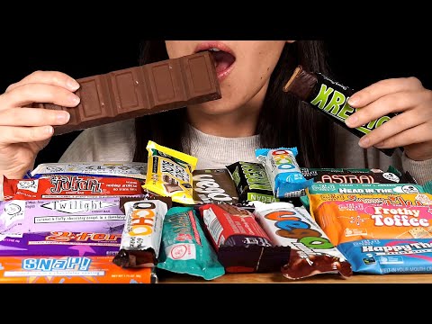 ASMR Chocolate Candy Bars ~ Chocolate Eating (No Talking)