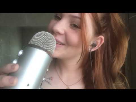 ASMR inaudible whispering, mouth sounds and kissing😍