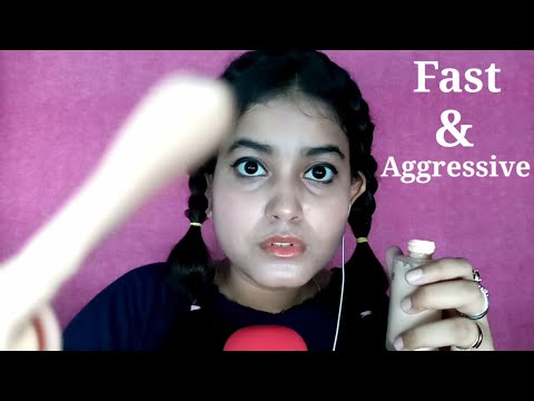 ASMR Fast & Aggresive Doing Your Makeup in 100 seconds