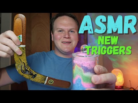 ASMR🪃New Triggers With Items From Australia🪃(Glass Tapping, Whispers, Wood Tapping, Squishy Balls)