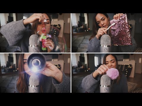 ASMR 100 TRIGGERS IN 4 MINUTES 😍 Mic-brushing • Mouth sounds • Tapping