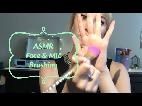 [ASMR] Makeup Brush Collection (face and mic brushing, whispering)