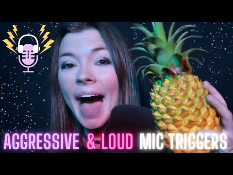 ASMR Loud and Aggressive Unique Mic Triggers For Intense Tingles