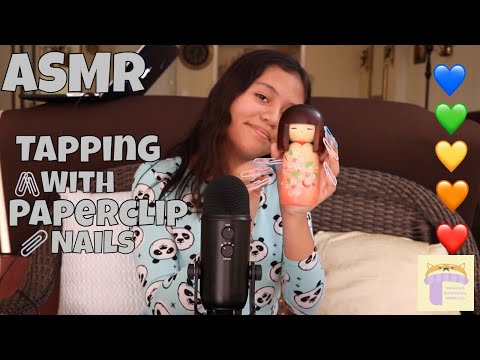 ASMR 📎Tapping with Paperclip Nails📎 | Relaxing