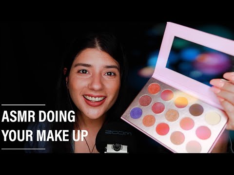 ASMR - DOING YOUR MAKE UP |  FRIEND DOES YOUR MAKE UP (face brushing, personal attention, tapping)