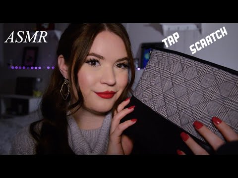 [ASMR] What's In My Bag | Whispered Tapping & Scratching | Rain Sounds
