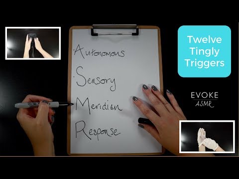 ASMR Twelve Tingly Triggers | Tapping, Sticky Gloves, Crinkling, Scrunching, Writing Sounds