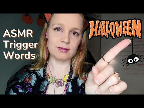 ASMR 🦇🎃 Halloween Trigger Words (Air Tracing, Hand Sounds)
