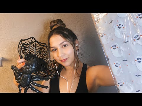 ASMR~ Halloween party items🎃 tapping, scratching, crinkles, whispers