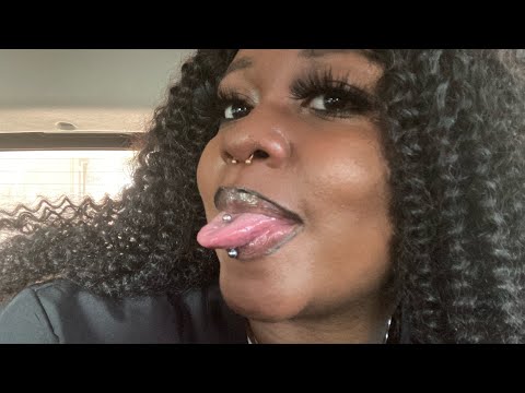 ASMR Mouth Sounds while Also Playing With My Tongue Piercing 👅😜