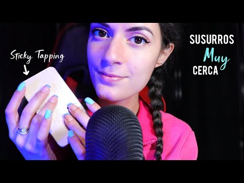 ASMR en Español♡ Susurros MUY CERCA del Micro para DORMIR (+ Sticky Tapping)