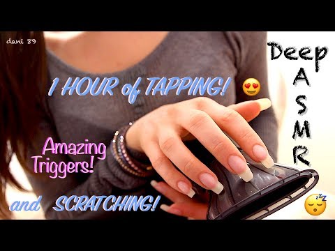 💤 Deep ASMR ✶ ⏱ 1 full HOUR of TAPPING + bonus: 10 min of SCRATCHING! 🎧 ↬ so tingly! ↫ ☾