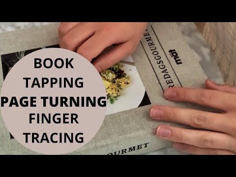ASMR 20 minutes page turning & tracing on pages | tapping sounds | book & paper asmr | book tapping