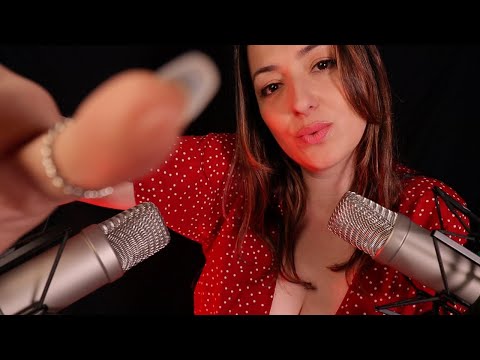 ASMR ✨ Up Close Whispering while Face Touching ✨ Hand Movements