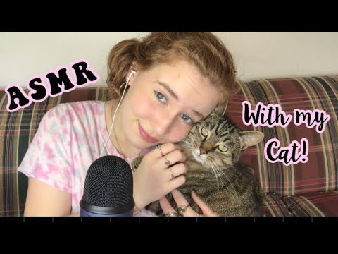 ASMR Petting and scratching sounds! 💞 Meet my cat!😽 💥COLLAB💥
