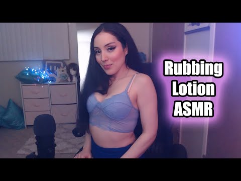 ASMR Rubbing Lotion Sounds & Tapping Sounds(Whispered)