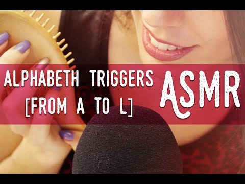 ASMR ita - Alphabeth Triggers A-L (Whispering, Tapping, Wood, Sticky Fingers...)